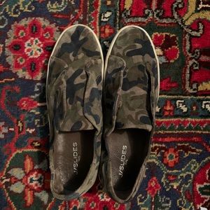 J. Slides suede camo sneaker
